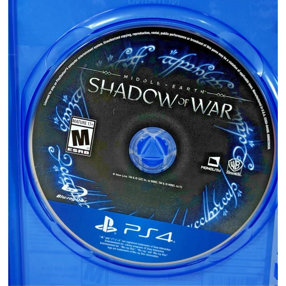 Middle-earth: Shadow of War Sony PlayStation 4 WB Games 2017  Complete Tested